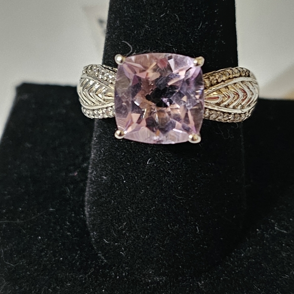 Rose De France Amethyst Ring in Sterling Silver Sz 10 💜 NWT - Picture 5 of 14